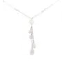 Necklace in 925 silver & pink quartz stones x 1pc