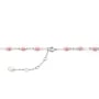 Collier chaine argent 925 bambou de mer rose 4mm x 1pc