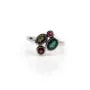 Bague tourmaline en argent 925 rhodié x 1pc