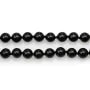 Necklace in black agate, in round shape, measuring 8mm, x 1pc
