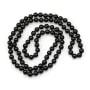 Sautoir en agate noire, de forme ronde, mesurant 8mm x 80cm, x 1pc