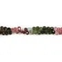 Tourmaline milticolor, en forme de briolette facetté 5x7.5mm