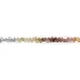 Saphir multicolore, en forme de briolette facetté 3x5mm x 40cm