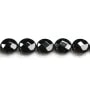 Agate Noire Ronde Plate Facette 12mm