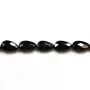 Onyx noir, goutte facetté, 8x12mm x 40cm