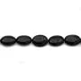 Onyx noir, ovale,10x14mm x 40cm