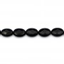Onyx noir, ovale facette, 15x20mm x 40cm