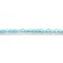 Faceted light blue apatite 2mm x 39cm