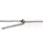Collier en acier inox argenté avec un flacon de parfum pendentif en Howlite