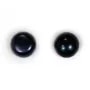 Pearl freshwater durk blue round plat 11-12mm  demi tron 1.0mm  x 1pc