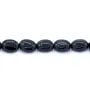 Onyx noir, ovale 6x8mm x 40cm