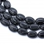 Agate Noire Ovale 13 x 18mmx40cm