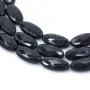 Onyx noir, ovale facetté,15x30mm x 40cm