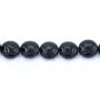 Black Agate Flat Round 10mm