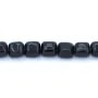 Agate noire de forme carré 6mm x 6 pcs