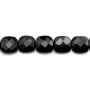 Onyx noir, carré facetté 8mm x 39cm