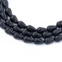 Onyx noir, goutte, 8x12mmx40cm