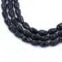 Onyx noir, goutte facette, 6x9mm x 40cm