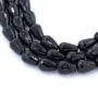 Onyx noir, goutte facette, 10x14mm x 40cm