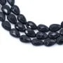 Onyx noir, goutte facetté, 8x12mm x 40cm