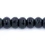 Agate Noire Rondelle Facette 4X6mm