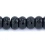 Onyx noir, rondelle facette 5x8mm x 40 cm