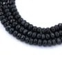 Onyx noir, rondelle facette 5x8mm x 40 cm