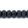 Onyx noir, rondelle facette, 6x10mm x 40cm