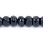 Agate Noire Rondelle Facette