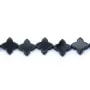 Agate noir trèfle 16mm x 1pc 