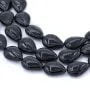 Onyx noir, goutte plate, 18x24mm x 40cm
