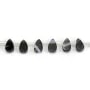 Onyx noir, goutte plate 5x8mm x 40cm