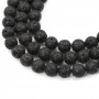 Pierre la lave round 8mm x 40 cm 