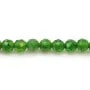 Tsavorite vert, de forme ronde facetté, de taille 3.5-4mm x 39cm