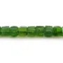 Tsavorite en forme de cube facette 2mm x 40cm