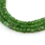 Tsavorite en forme de cube facette 2mm x 40cm