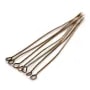 Clou en métal, avec une tête en anneau ouvert, 0.5x50mm x 200pcs