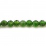 Tsavorite green, in the shape of a faceted round 3.5-4mm x 39cm
