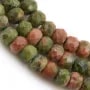Jaspe unakite, en forme de rondelle 2x3mm x 39cm