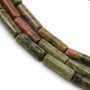 Jaspe unakite tube 4x13mm x 40cm