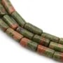 Unakite tube 4x8mm x 40cm