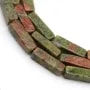 Jaspe ukanite, en forme de rectangle 4x13mm x 40cm