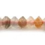 Pierre de lune multicolor rondelle boulier facette 2x3mm sur fil 39cm