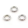 Anneaux ronds fermés en argent 925 rhodié 4x0.6mm x 10pcs