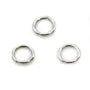 Anneaux ronds fermés en argent 925 4x0,6mm x 20pcs