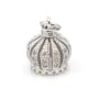 Attache pompon strass, argent 925 rhodié, 13x17mm x 1pc