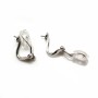 Clip d'oreille silicone pour perles semi-percé coupelle 5mm x 2pcs