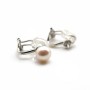 Clip d'oreille silicone pour perles semi-percé coupelle 5mm x 2pcs