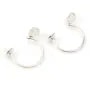 925 sterling silver ear studs for half-drilled pearls 4.10mm x 2pcs