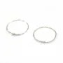 Créoles en argent 925 20x1mm x 4pcs